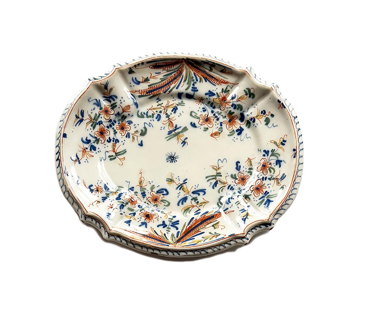 Mid-18th Century Trois plats, Fabrique d'Antonio Maria Coppellotti, Lodi, Italie, vers 1745 en vente