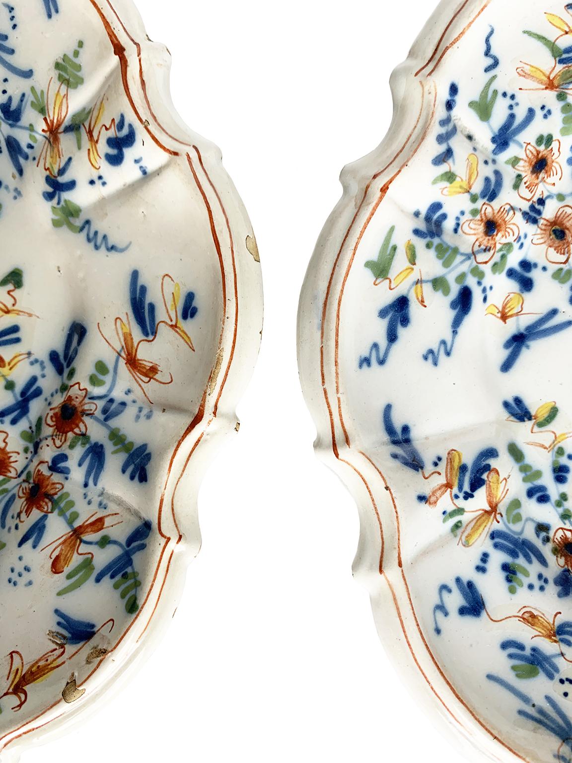 Trois plats, Fabrique d'Antonio Maria Coppellotti, Lodi, Italie, vers 1745 en vente 2