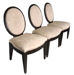 Three Donghia Grand Flute Dining or Side Chairs designed by John Hutton c. 1980s