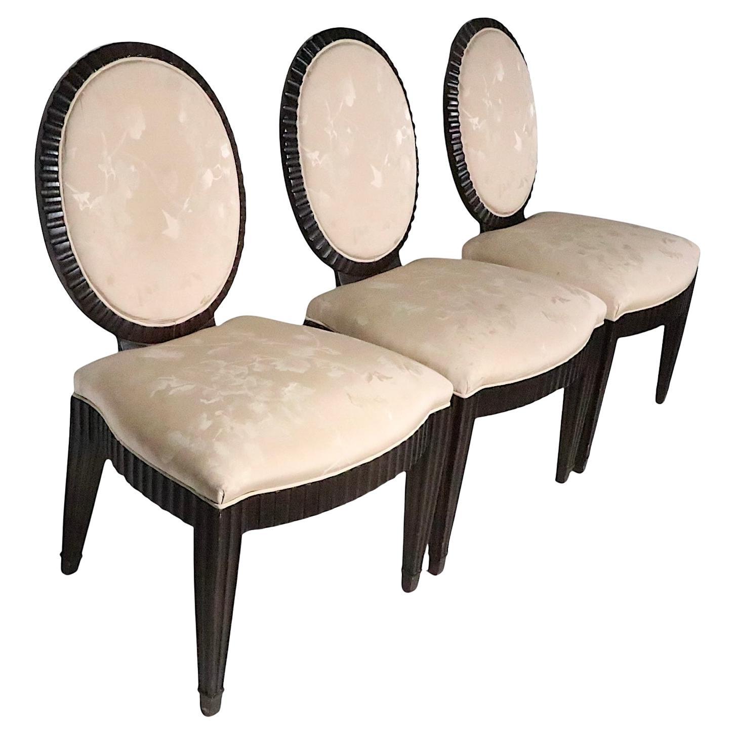 Trois chaises de salle à manger ou d
appoint Donghia Grand Flute conçues par John Hutton c. années 1980