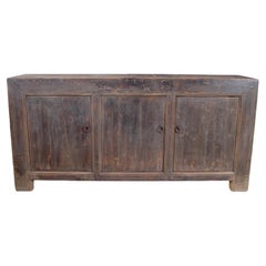 Vintage Three Door Server in Faded Paint Patina