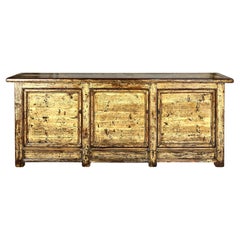 Vintage Three Door Server in Original Lacquered Paint Patina
