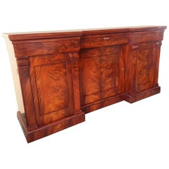 Three-Door Sideboard Cabinet 18th-19th Century Cuba Mahogany Top Dimensions