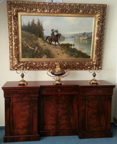 Three-Door Sideboard Cabinet 18th-19th Century Cuba Mahogany Top Dimensions