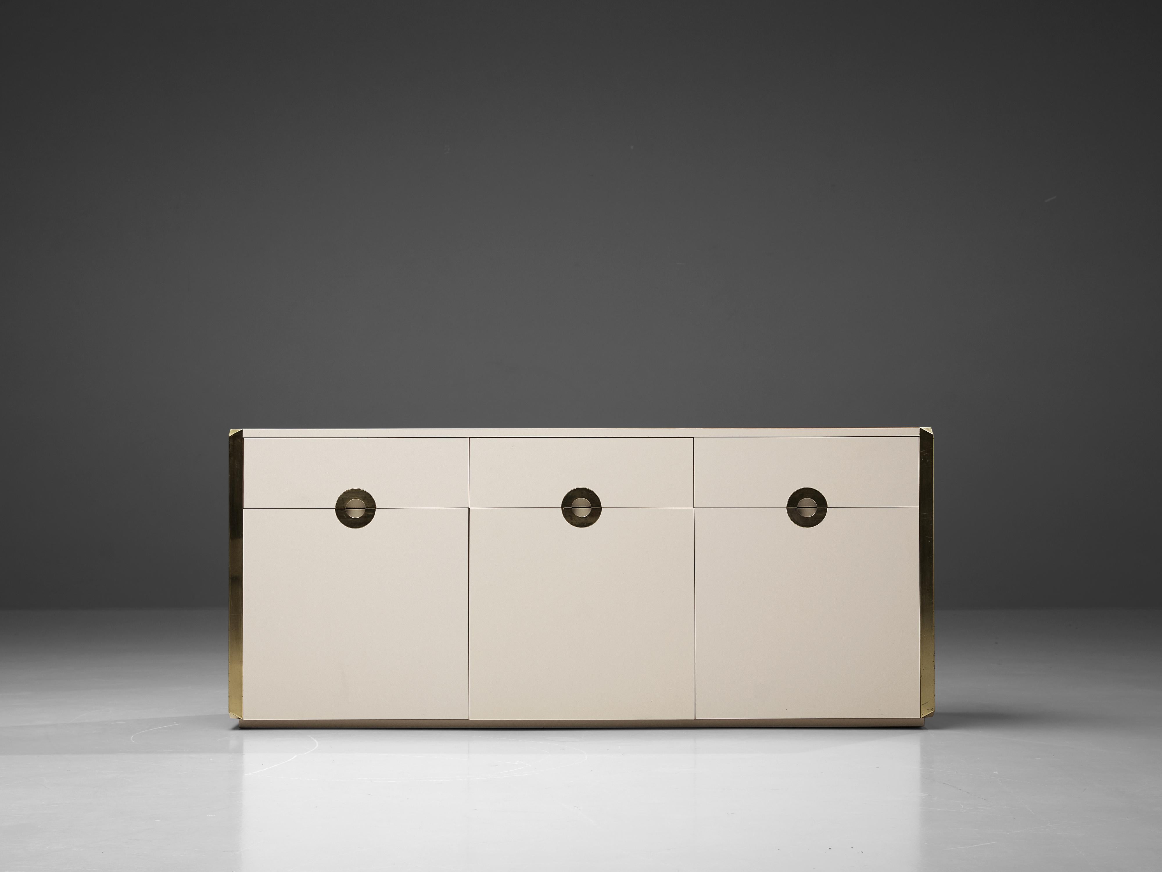 Italian Three-Door Sideboard in Style of Willy Rizzo