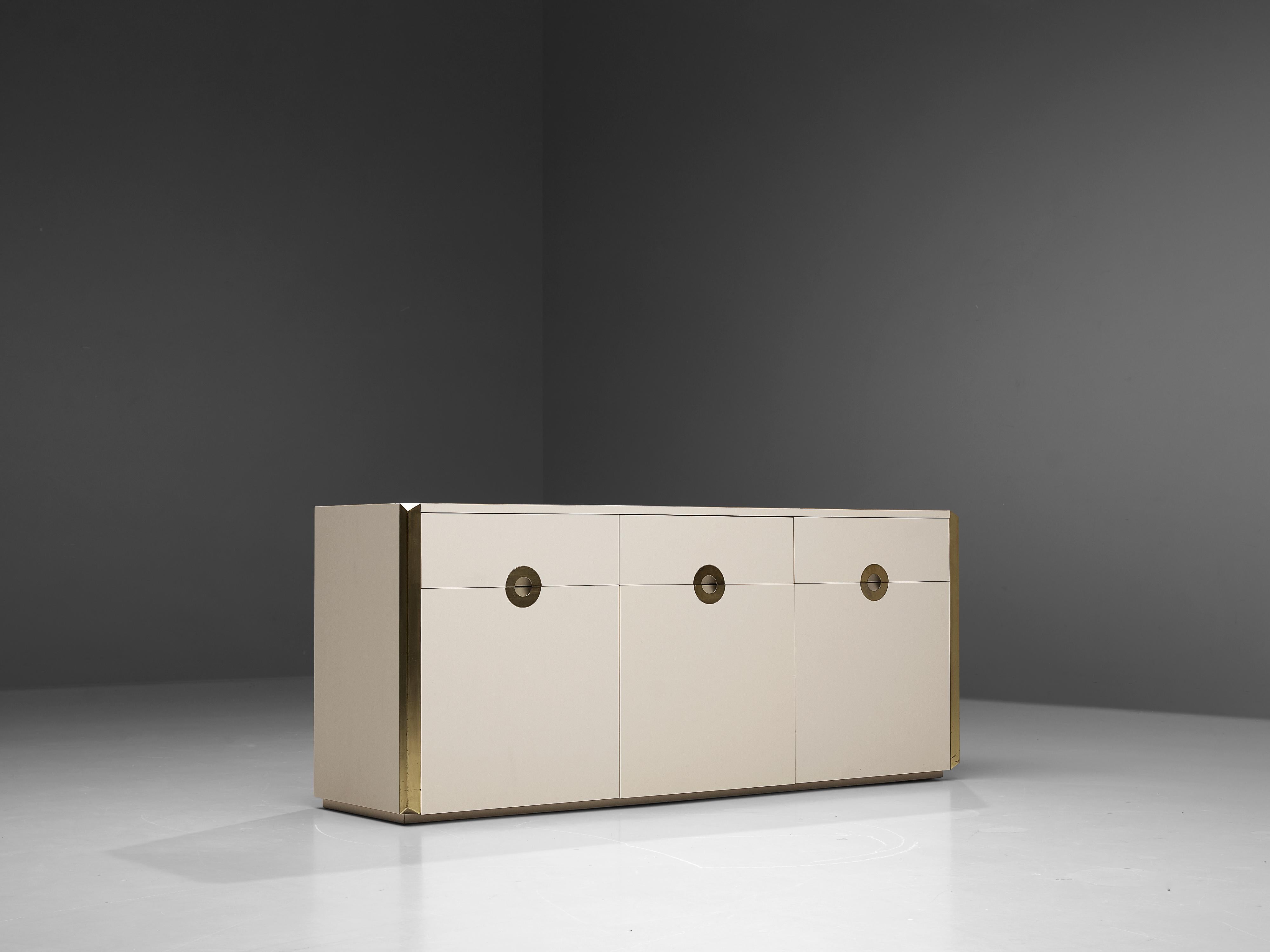Late 20th Century Three-Door Sideboard in Style of Willy Rizzo