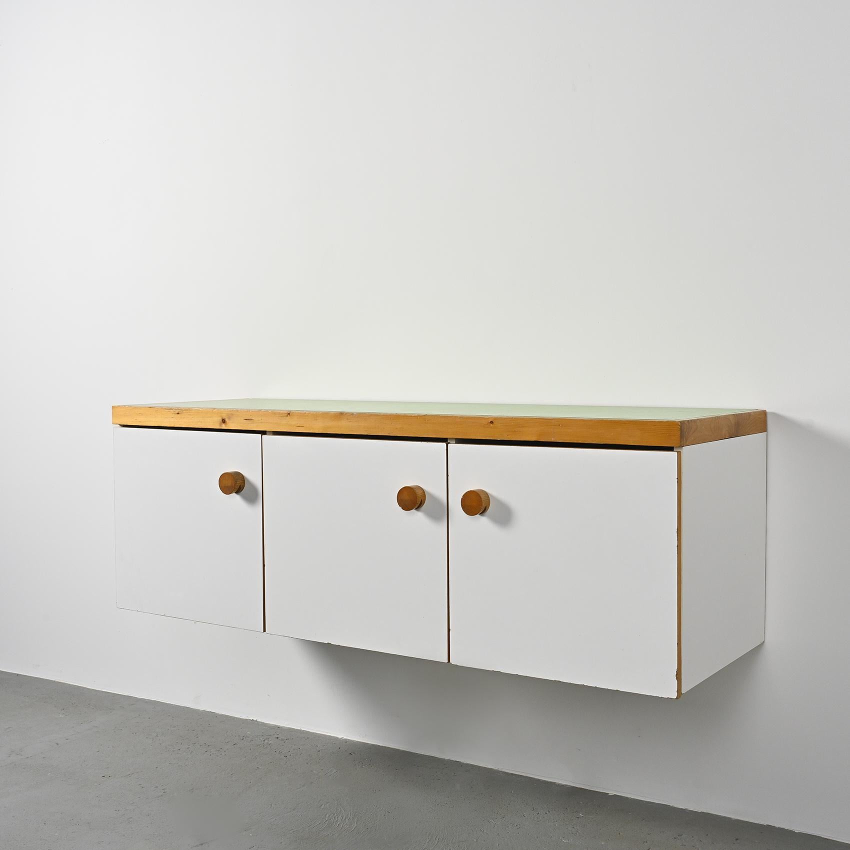 Three-doors Sideboard from Les Arcs by Charlotte Perriand For Sale 6
