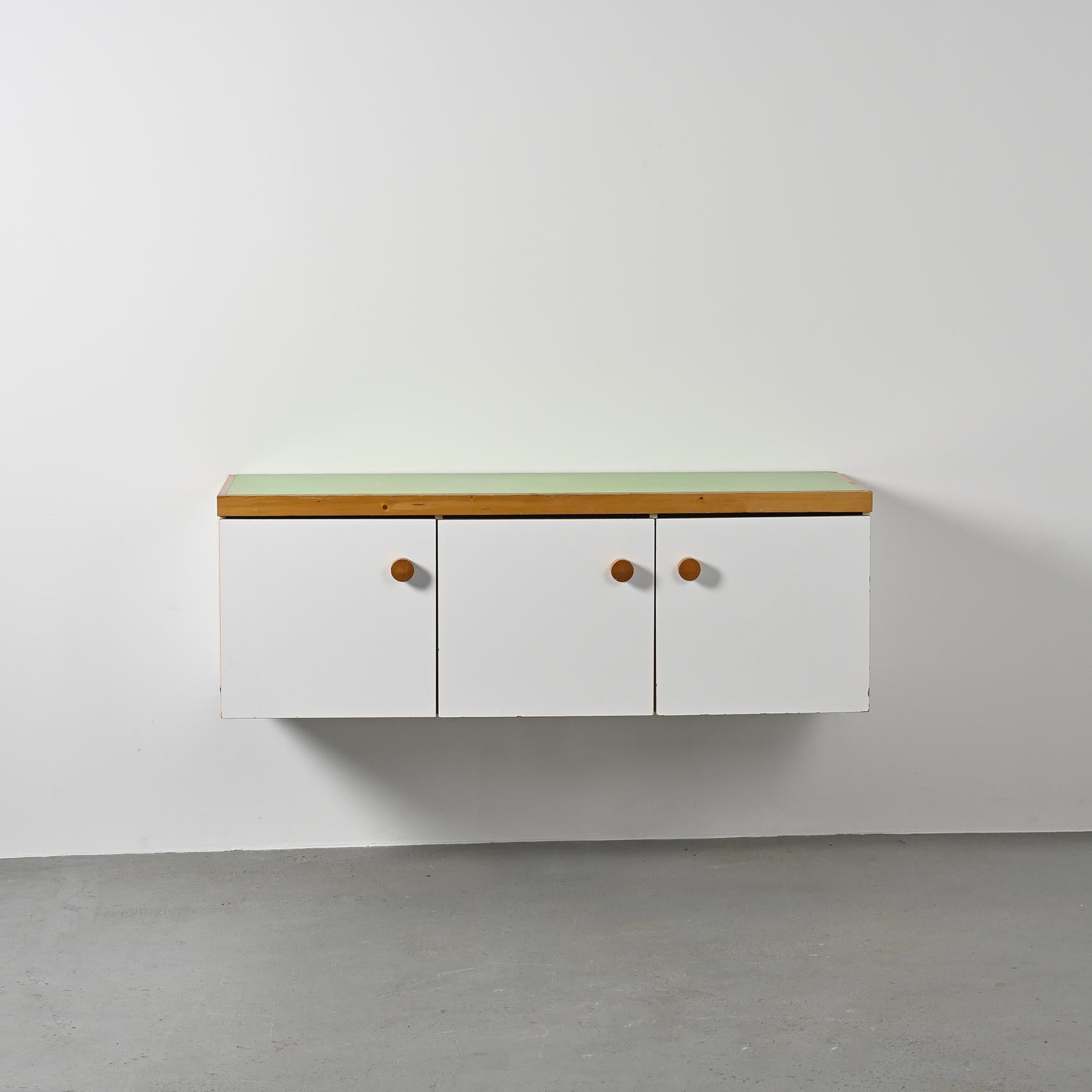 French Three-doors Sideboard from Les Arcs by Charlotte Perriand For Sale