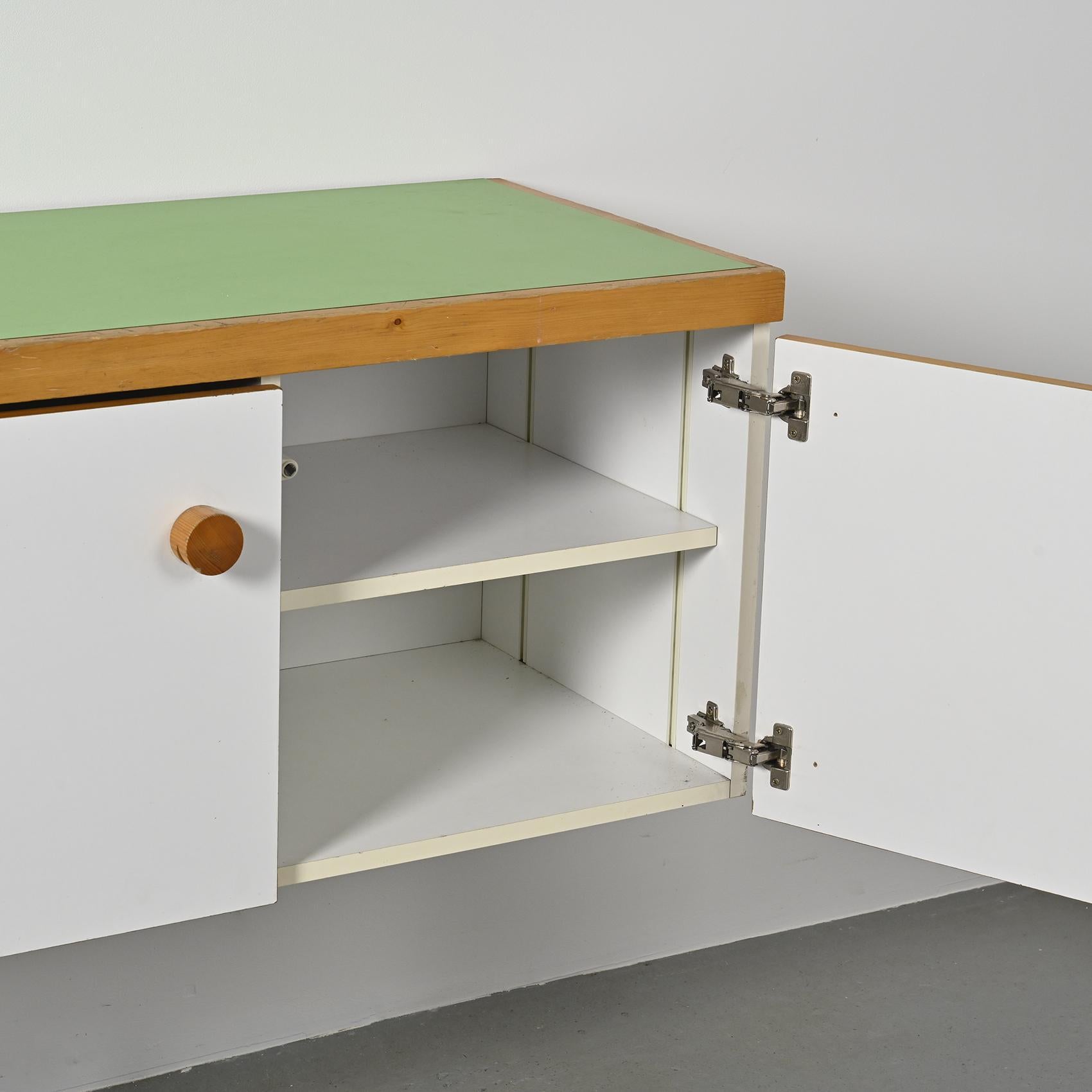 20th Century Three-doors Sideboard from Les Arcs by Charlotte Perriand For Sale