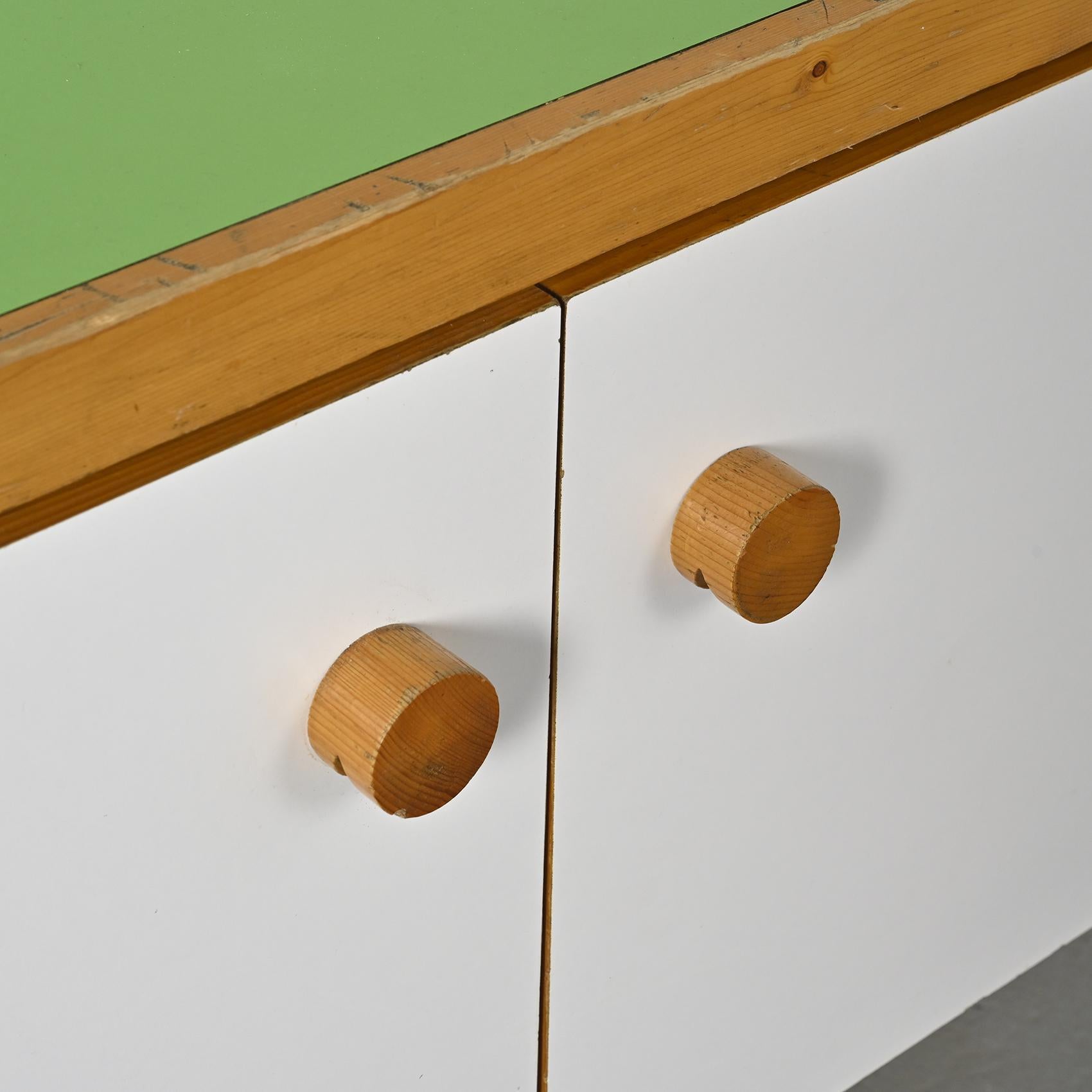 Three-doors Sideboard from Les Arcs by Charlotte Perriand For Sale 2