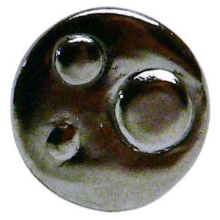 Three Dots Single Stud Earring, Black Rhodium-Plated Sterling Silver