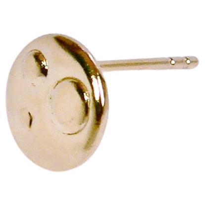 Boucle d'oreille simple à trois points, argent sterling plaqué or jaune