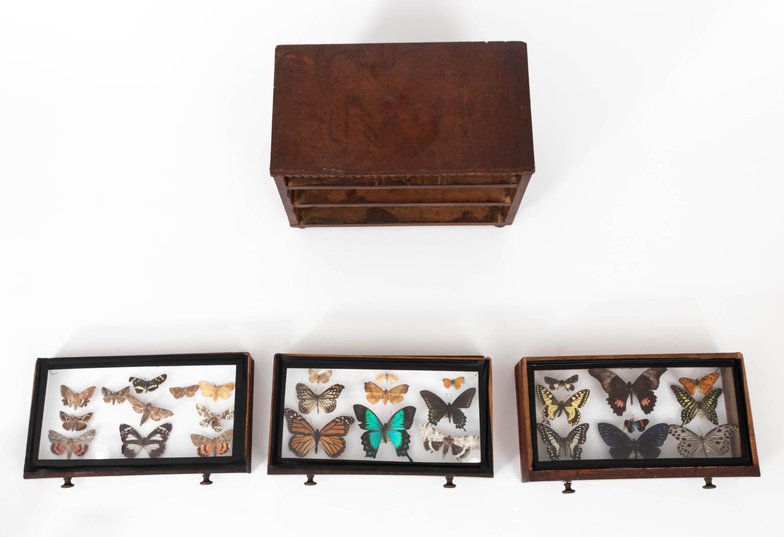 Federal Three-Drawer Butterfly Cabinet