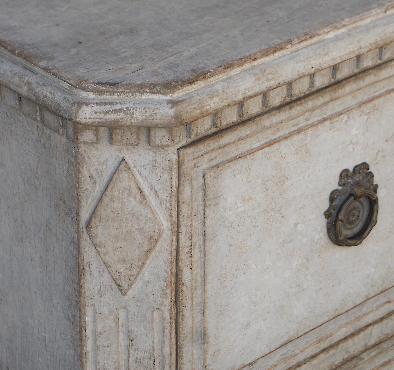 Three Drawer Chest with Incised Detail 1