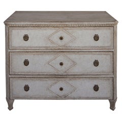 Three Drawer Chest with Incised Detail