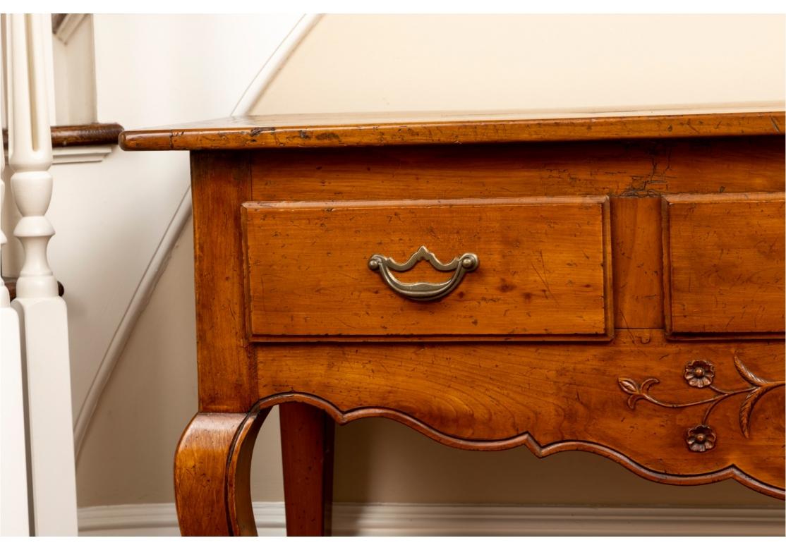 Three Drawer Country French Console Table For Sale 4