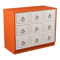 Three-Drawer Dorothy Draper Style Dresser with Lacquered Finish