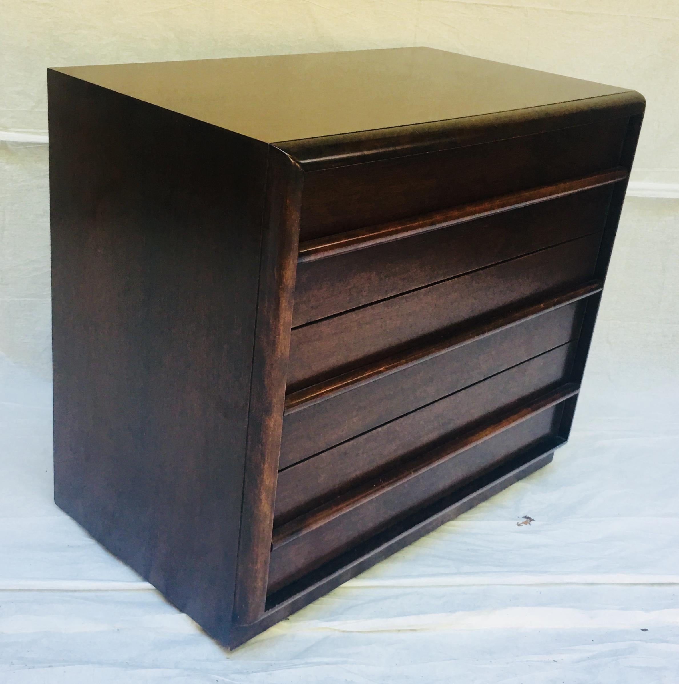 Mid-Century Modern T.H. Robsjohn-Gibbings for Widdicomb, 1950s Three-Drawer Dresser 