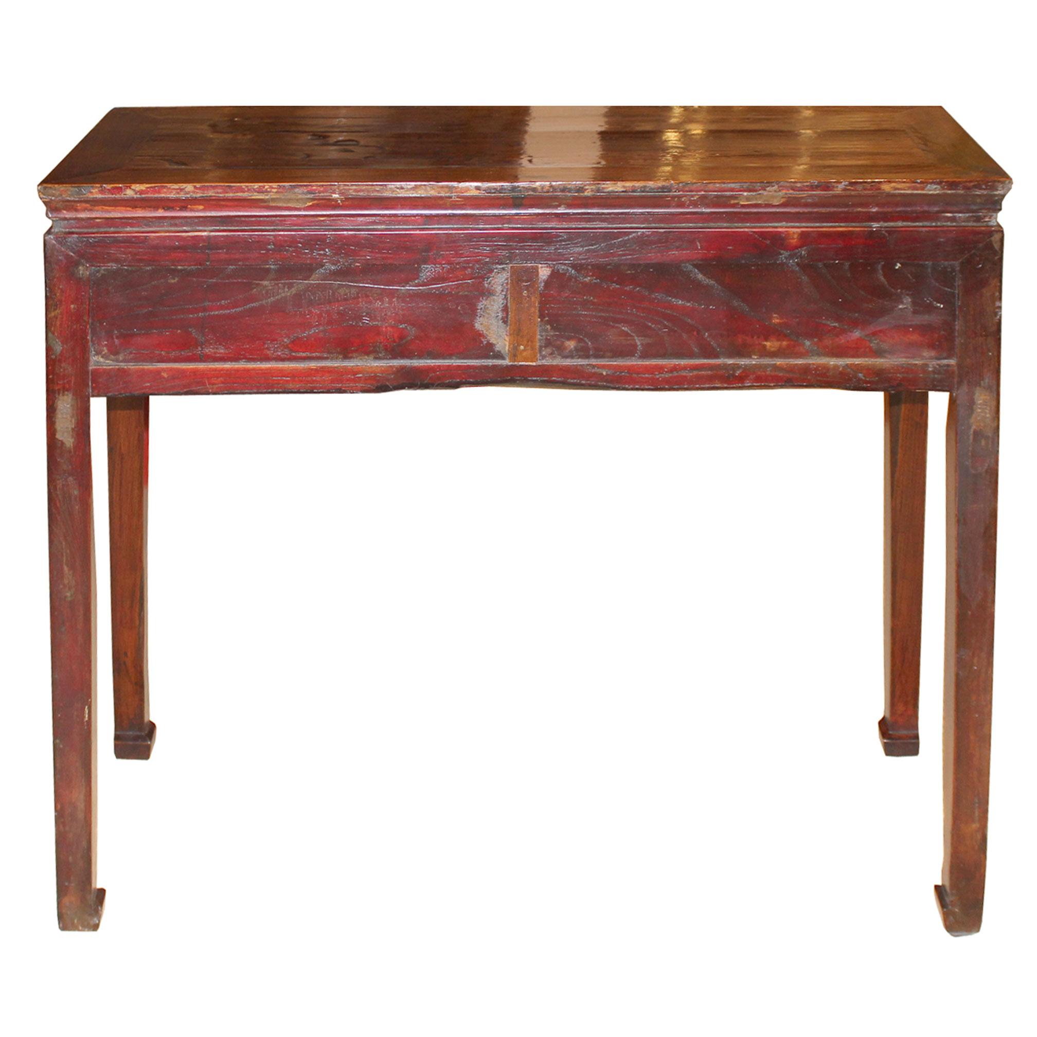 Three-Drawer Elm Console Table 5
