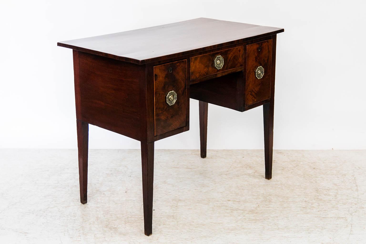 Three Drawer English Mahogany Server/Console Table For Sale 2