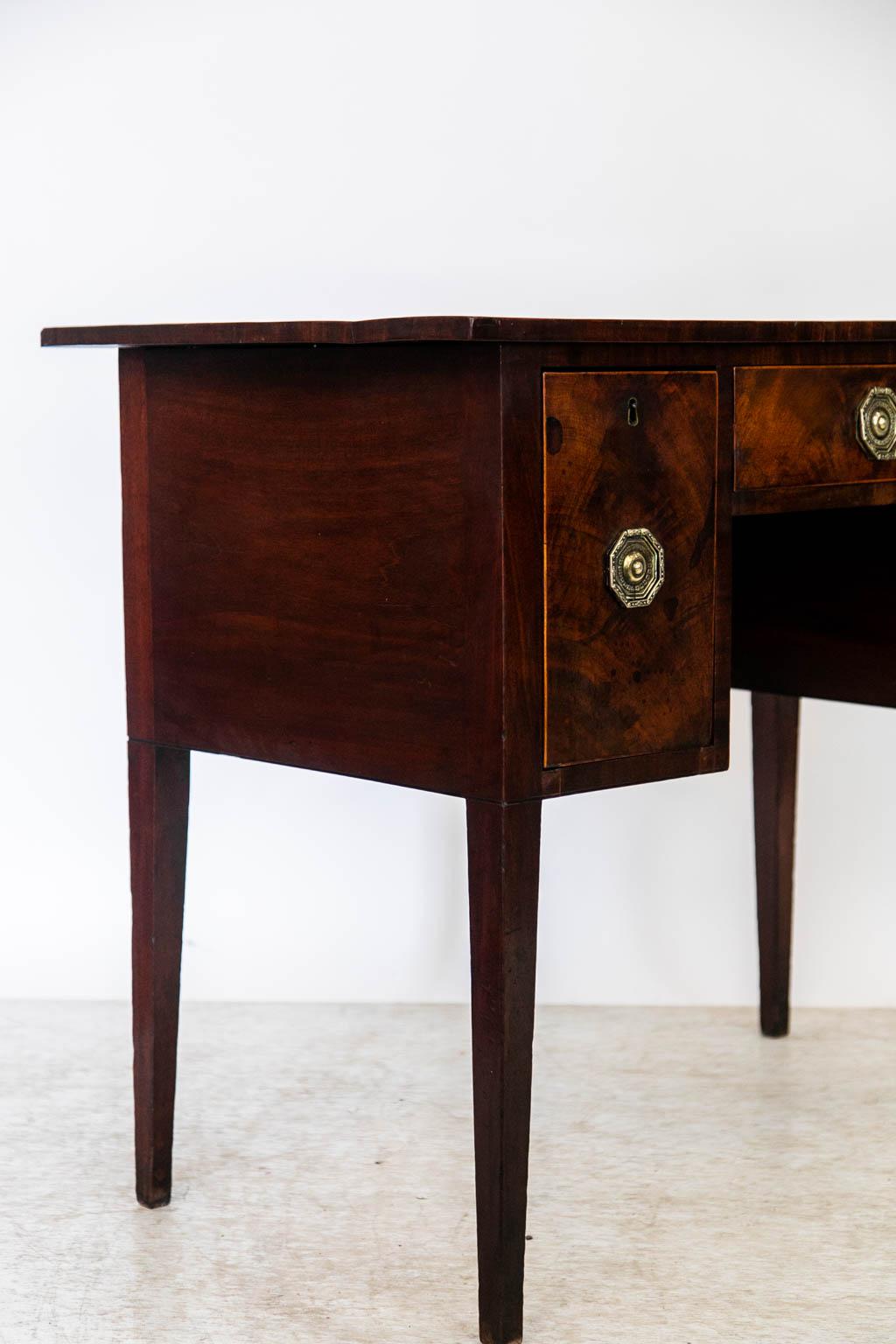 Three Drawer English Mahogany Server/Console Table For Sale 3