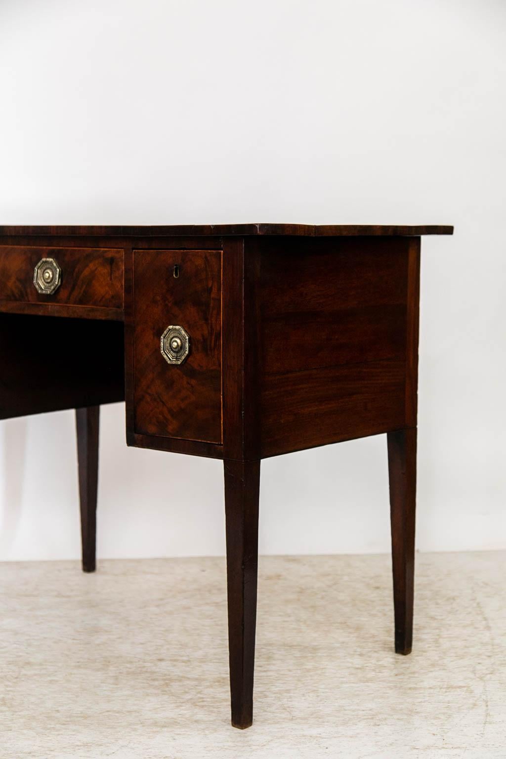Three Drawer English Mahogany Server/Console Table For Sale 4