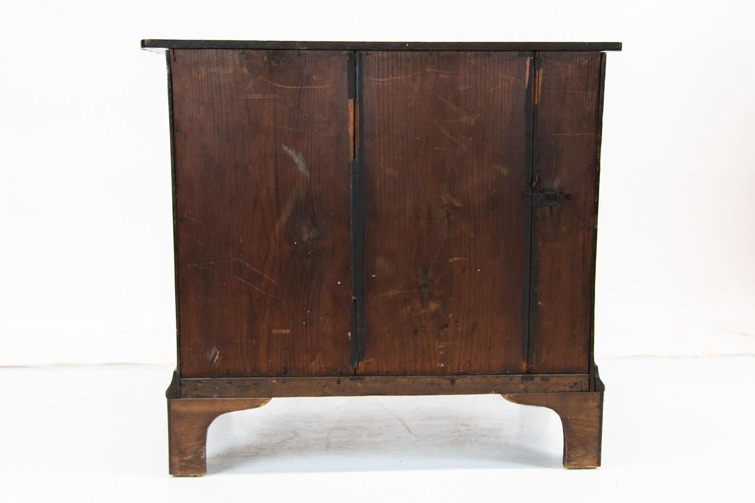 Three-Drawer English Oak Inlaid Chest For Sale 5