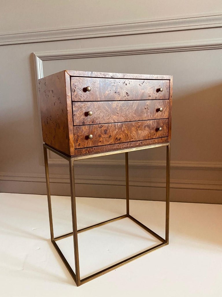 Three Drawer Jewelry Chest Designed for Brandt For Sale at 1stDibs