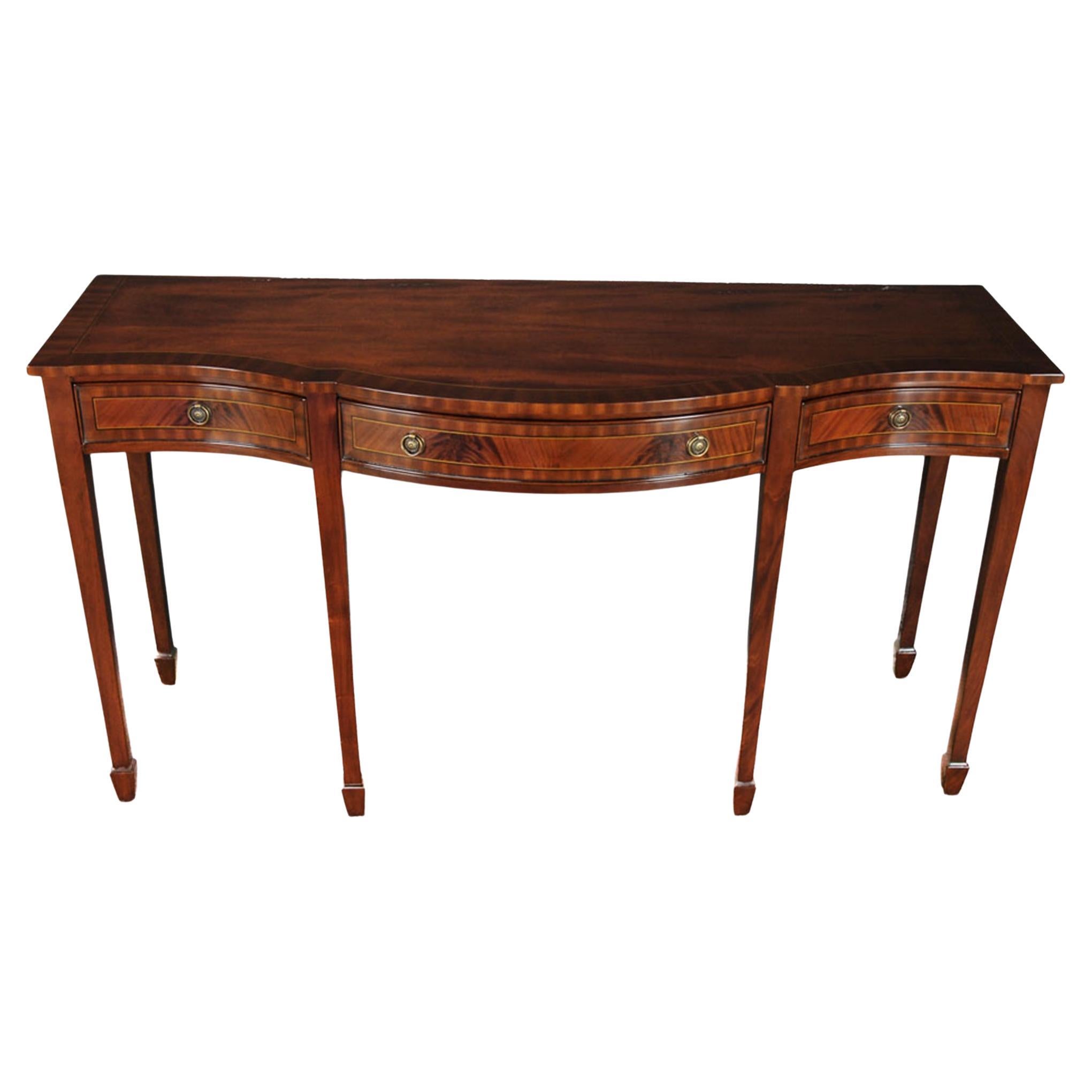 Three Drawer Mahogany Sideboard  For Sale