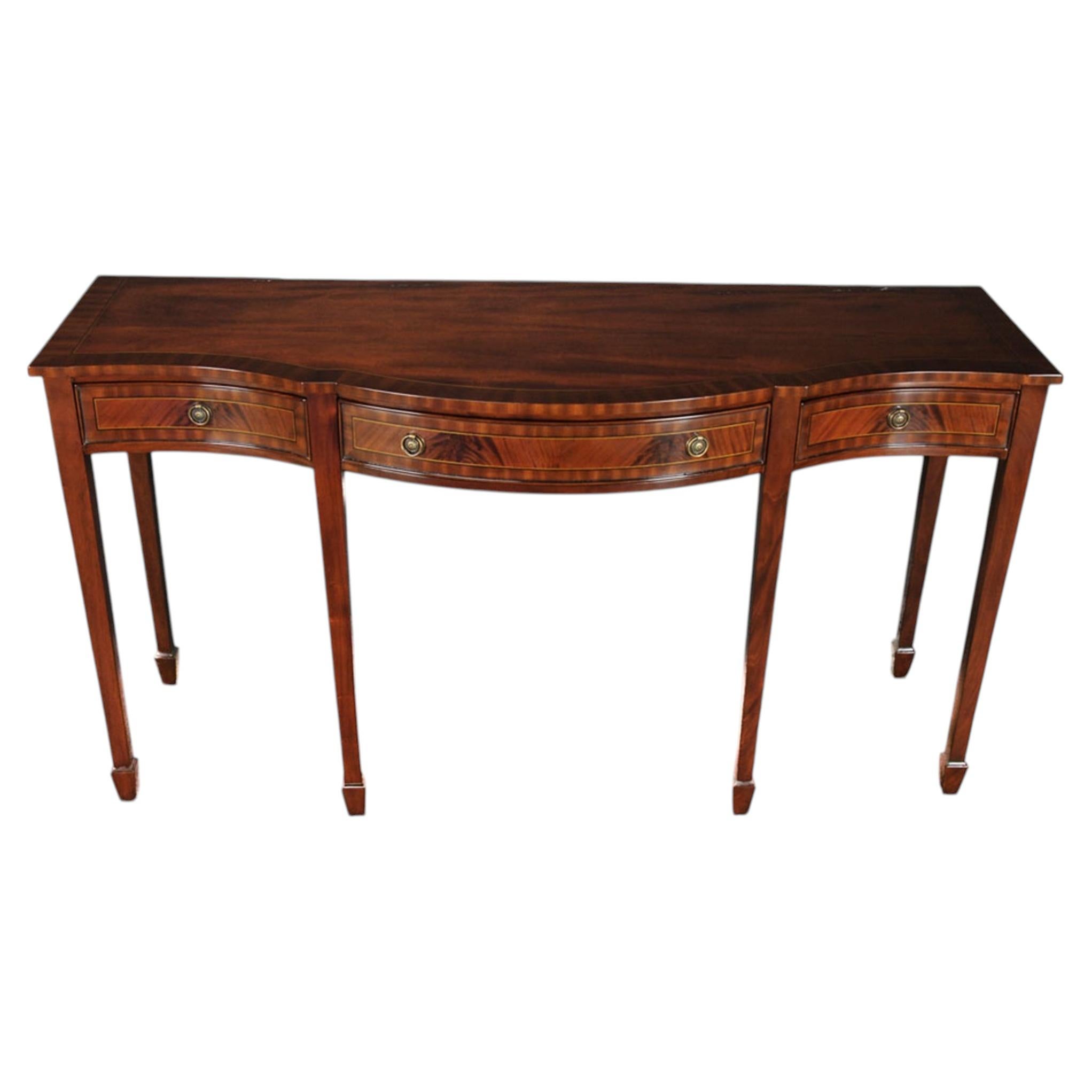 Three Drawer Mahogany Sideboard