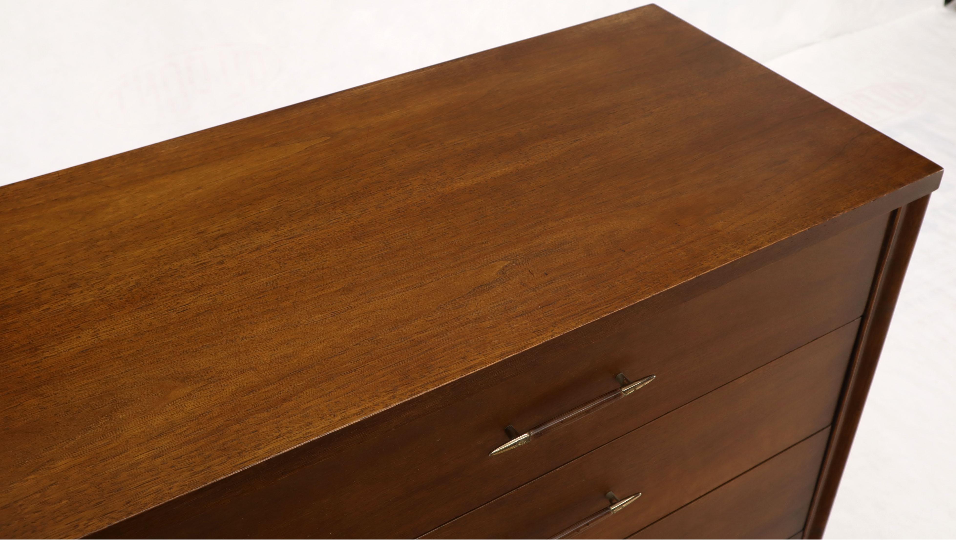 American Three-Drawer Mid-Century Modern Walnut Bachelor Chest Dresser