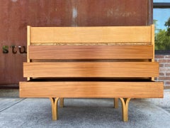 Three Drawer Mirrored Flip-Top Commode by Joseph-Andrew Motte, France, 1960's