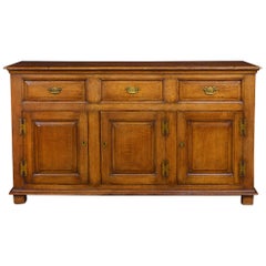 Three-Drawer Oak Dresser Base