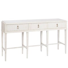 Three-Drawer Painted Console Table