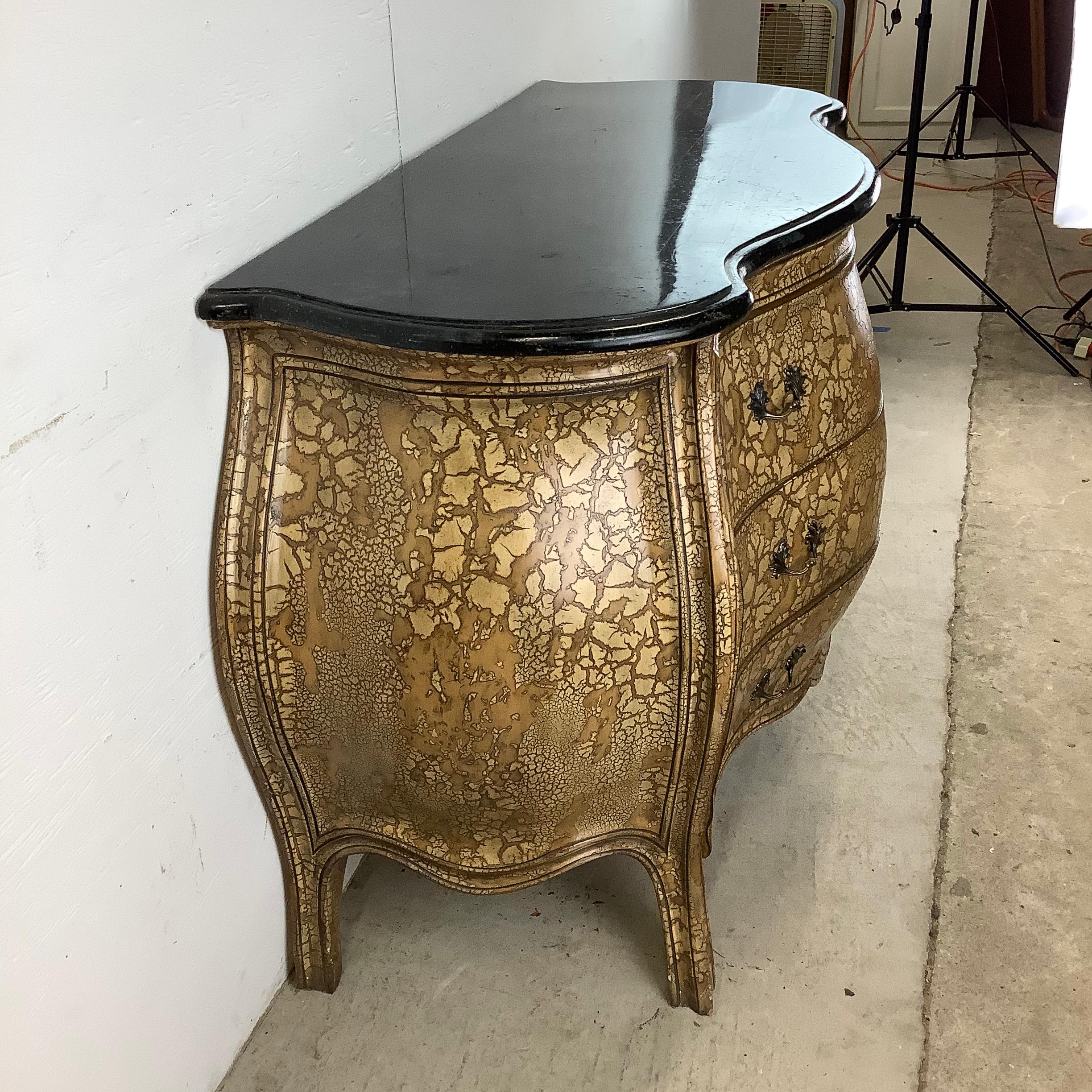 Cassettone moderno rococò Bombay a tre cassetti con piano in marmo in vendita 5