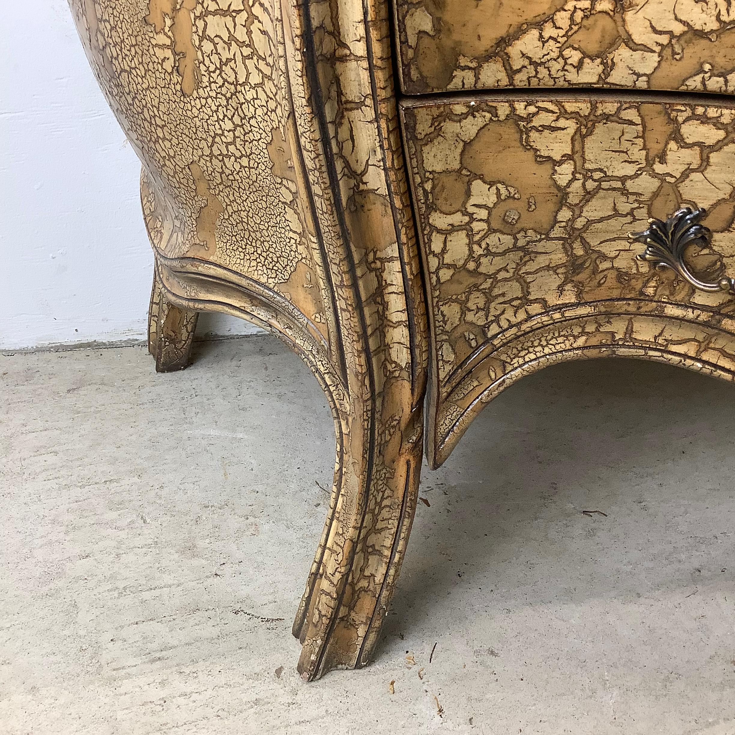 Cassettone moderno rococò Bombay a tre cassetti con piano in marmo in vendita 12