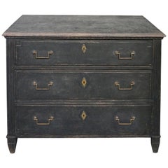 Three-Drawer Swedish Chest in the Neoclassical Style