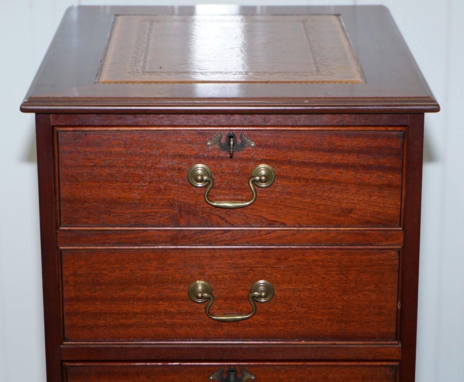 mahogany filing cabinet 2 drawer