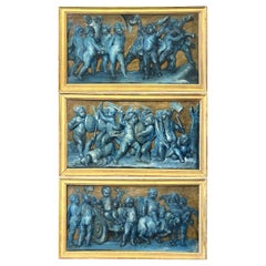 Three Early 19th Century Italian Grisaille Paintings of Putti