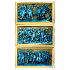 Three Early 19th Century Italian Grisaille Paintings of Putti