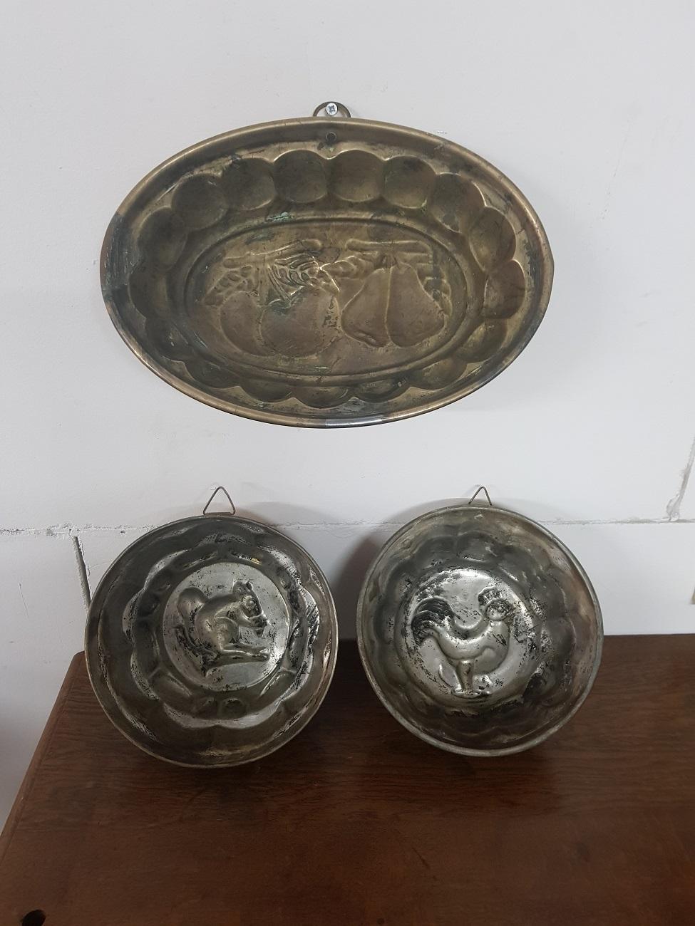 Three Early 20th Century, French Copper Cake Molds 2