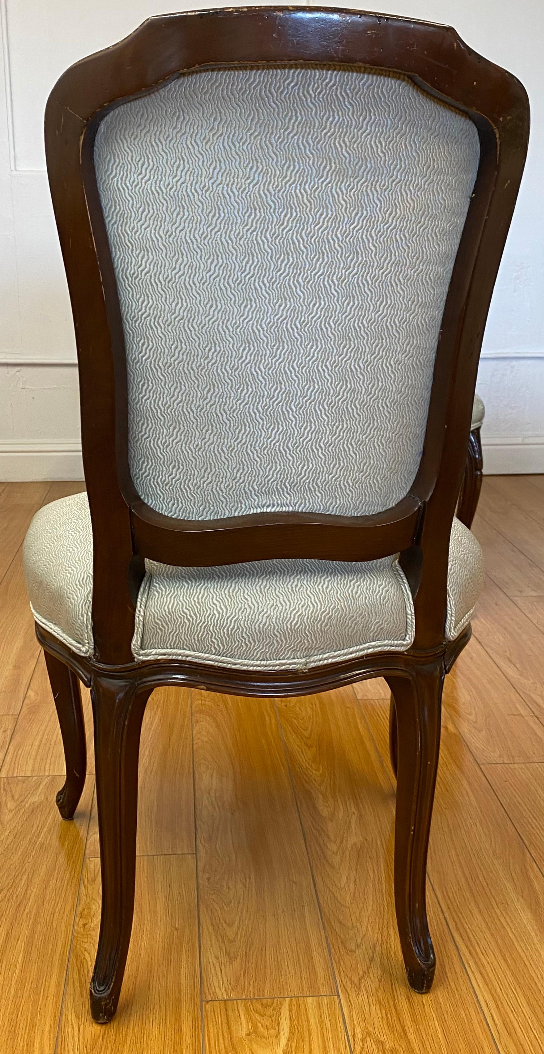 Oak Three Early 20th Century French Walnut Carved Side Chairs, circa 1900