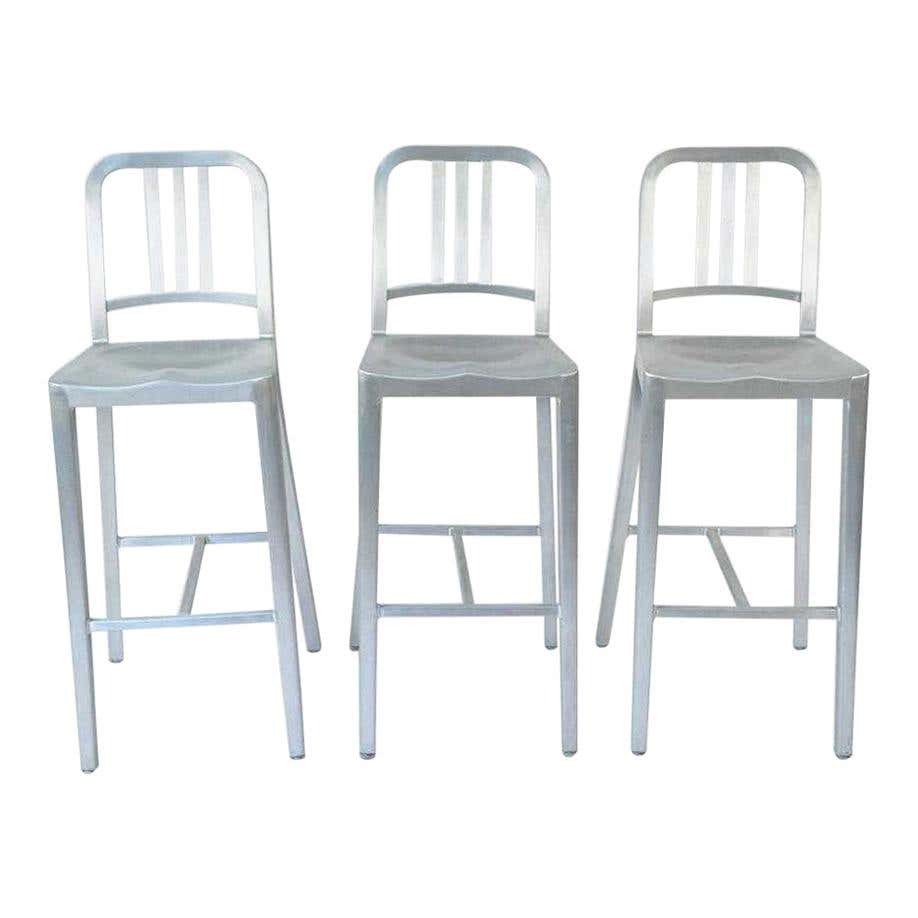 Three Emeco Bar Stools at 1stDibs | emeco counter stool sale, emeco stools