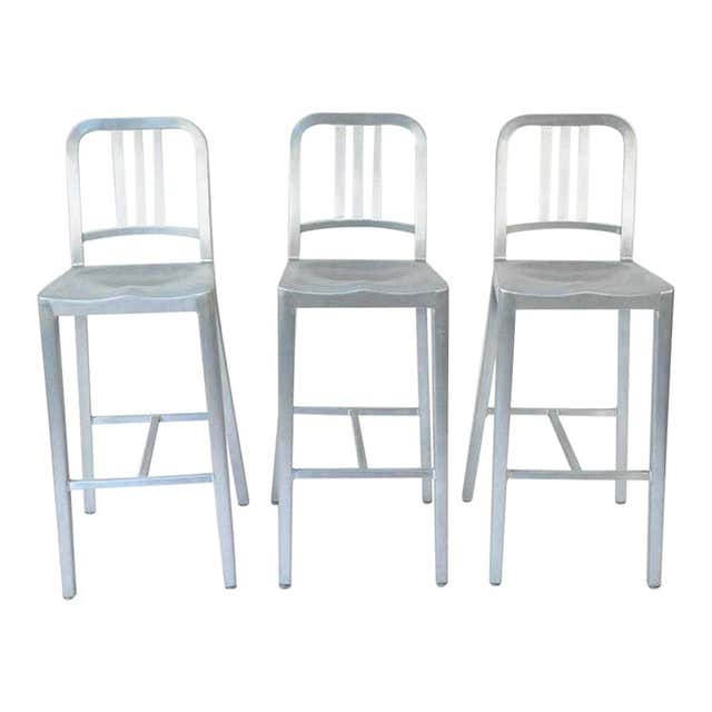 Three Emeco Bar Stools at 1stDibs | emeco counter stool sale, emeco stools