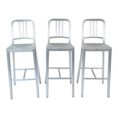 Vintage Three Emeco Bar Stools