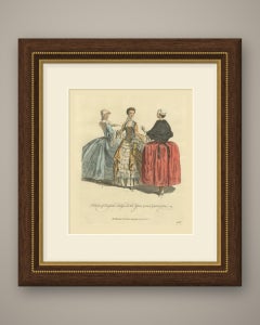 Three English Ladies of 1735, 1745 and 1755, Jefferys Costume Print, 1757