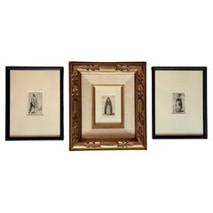 Three Etchings of Gentlewomen by Wensceslaus Hollar, 1607-1677