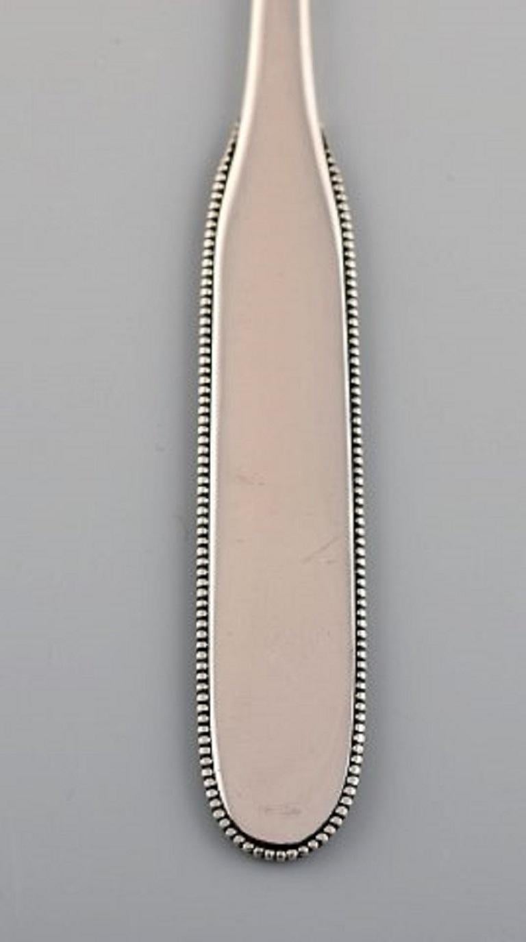 Danish Three Evald Nielsen Number 14 Lobster Forks in Hammered Silver, 1920s For Sale