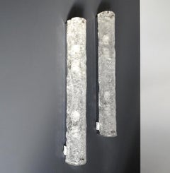 Three Extra Large Murano Glass Sconces, Hillebrand, 1960s