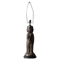 Three-Faced Guanyin Bronze Lamp, Early 20th Century